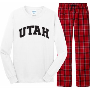 Utah College University Text Style Gift Design Long Sleeve Pajama Set