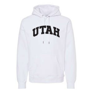 Utah College University Text Style Gift Design Premium Hoodie