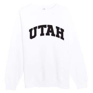 Utah College University Text Style Gift Design Premium Crewneck Sweatshirt