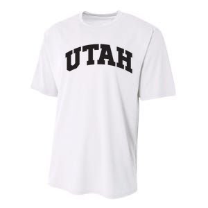 Utah College University Text Style Gift Design Performance Sprint T-Shirt