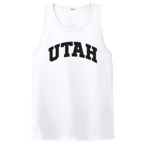 Utah College University Text Style Gift Design PosiCharge Competitor Tank