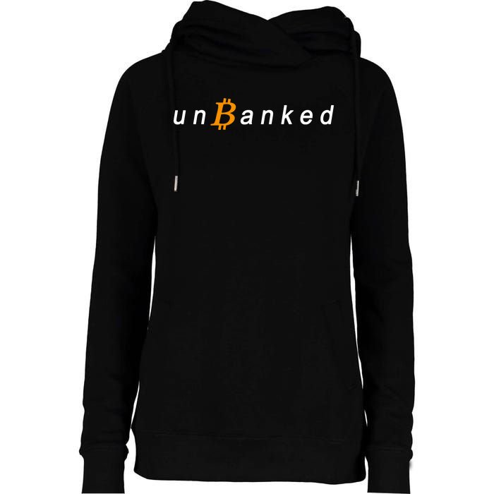 Unbanked Crypto Womens Funnel Neck Pullover Hood