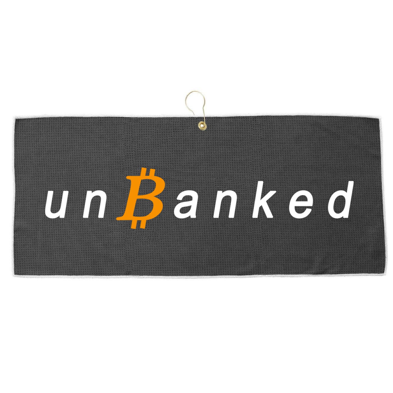 Unbanked Crypto Large Microfiber Waffle Golf Towel