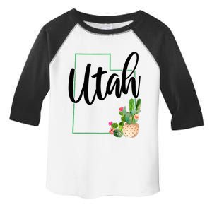 Utah Cactus Usa America Souvenir Toddler Fine Jersey T-Shirt