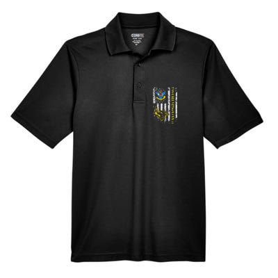 USS Carl Vinson CVN 70 Aircraft Carrier Veterans Day Dad Men's Origin Performance Pique Polo