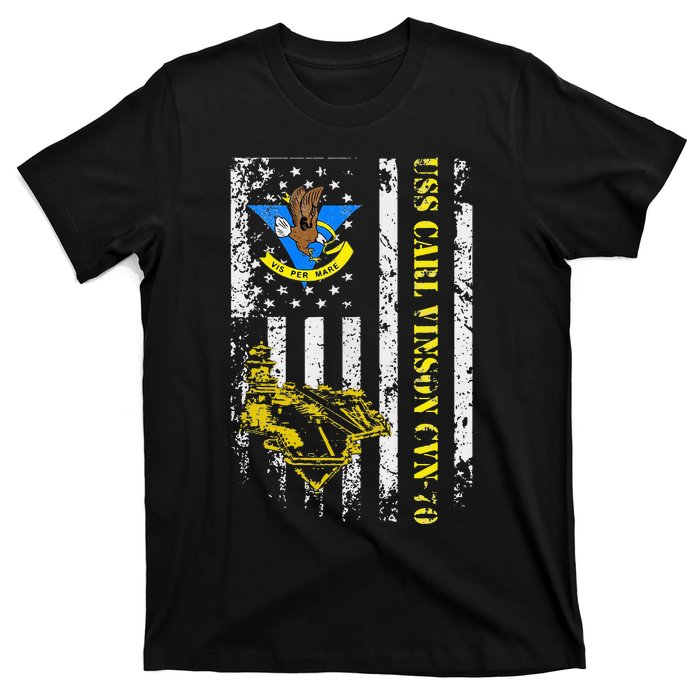 USS Carl Vinson CVN 70 Aircraft Carrier Veterans Day Dad T-Shirt