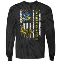 USS Carl Vinson CVN 70 Aircraft Carrier Veterans Day Dad Tie-Dye Long Sleeve Shirt