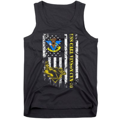 USS Carl Vinson CVN 70 Aircraft Carrier Veterans Day Dad Tank Top