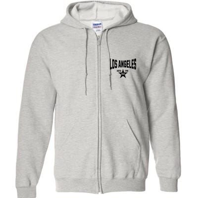 USA City Vintage Souvenir Visit Los Angeles California  Full Zip Hoodie