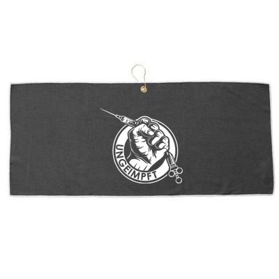 Ungeimpft Corona Vaccination Large Microfiber Waffle Golf Towel