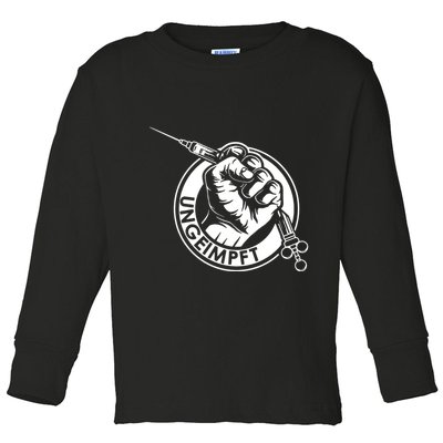 Ungeimpft Corona Vaccination Toddler Long Sleeve Shirt