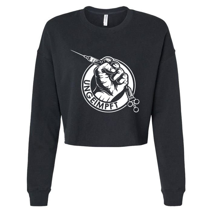 Ungeimpft Corona Vaccination Cropped Pullover Crew