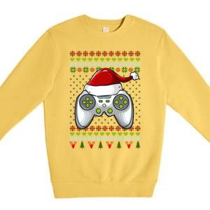 Ugly Christmas Video Game Controller Christmas Gamer Novelty Gift Premium Crewneck Sweatshirt