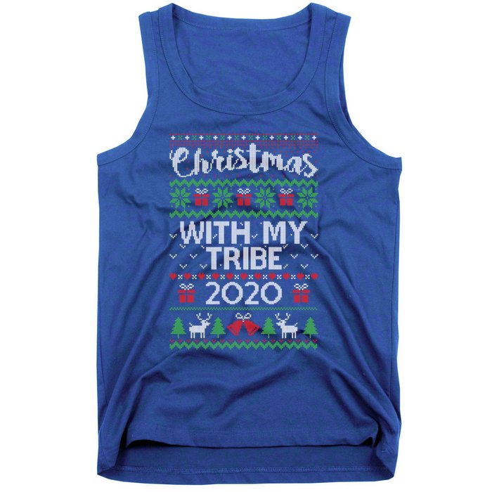 Ugly Christmas With My Tribe Matching Foster Adoption Family Funny Gift Tank Top