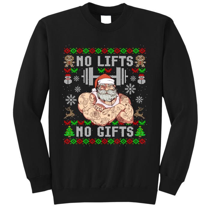 Ugly Christmas Workout Powerlifting Funny No Lifts No Gifts Sweatshirt