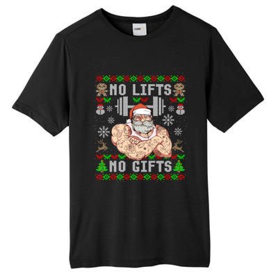 Ugly Christmas Workout Powerlifting Funny No Lifts No Gifts Tall Fusion ChromaSoft Performance T-Shirt