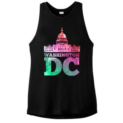 Usa Capital Washington Dc Capitol Hill Souvenir Cool Gift Ladies PosiCharge Tri-Blend Wicking Tank