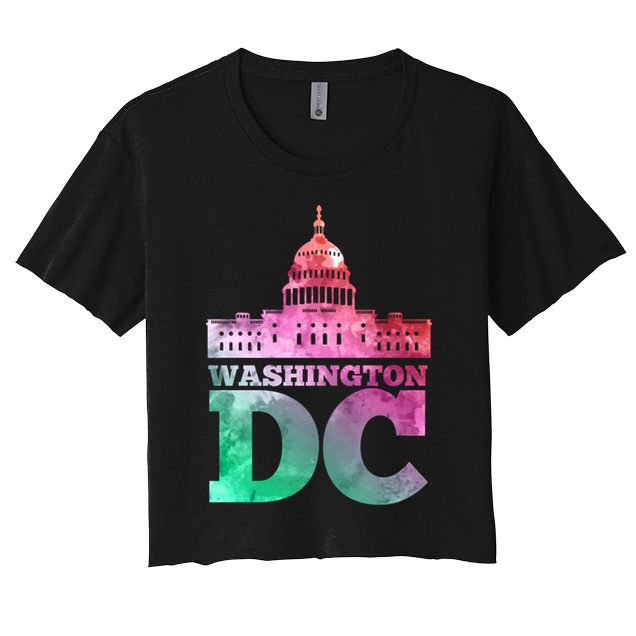 Usa Capital Washington Dc Capitol Hill Souvenir Cool Gift Women's Crop Top Tee