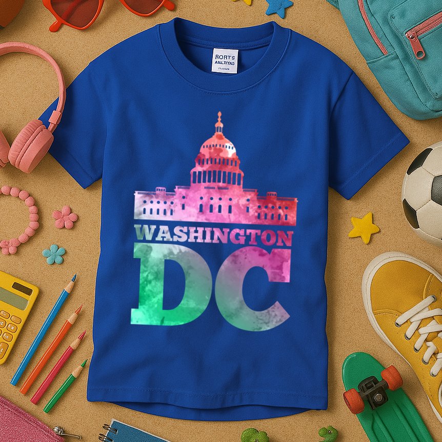 Usa Capital Washington Dc Capitol Hill Souvenir Cool Gift Kids T-Shirt