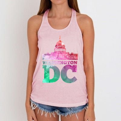 Usa Capital Washington Dc Capitol Hill Souvenir Cool Gift Women's Knotted Racerback Tank