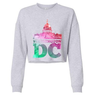 Usa Capital Washington Dc Capitol Hill Souvenir Cool Gift Cropped Pullover Crew