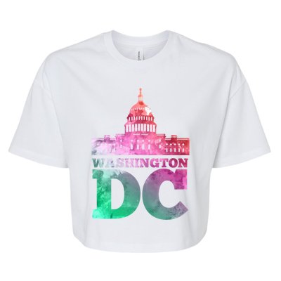 Usa Capital Washington Dc Capitol Hill Souvenir Cool Gift Bella+Canvas Jersey Crop Tee