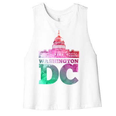 Usa Capital Washington Dc Capitol Hill Souvenir Cool Gift Women's Racerback Cropped Tank