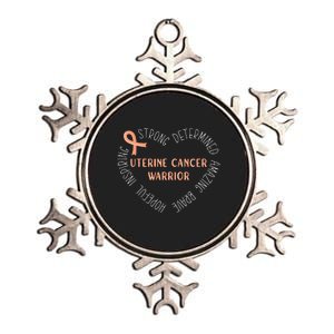 Uterine Cancer Warrior Metallic Star Ornament