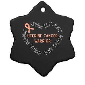 Uterine Cancer Warrior Ceramic Star Ornament