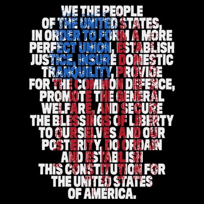 Us Constitution We The People With Vintage Flag T-Shirt