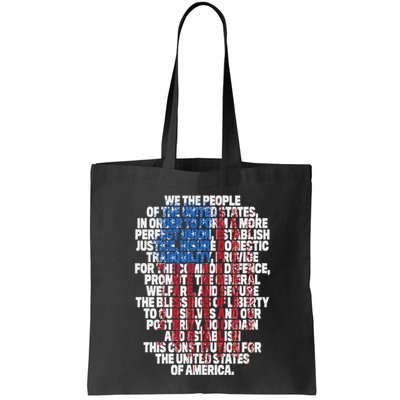 Us Constitution We The People With Vintage Flag Bag