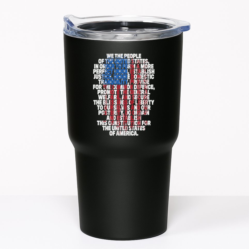Us Constitution We The People With Vintage Flag Tumbler
