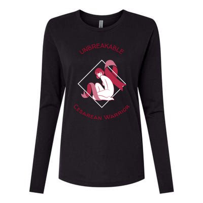 Unbreakable Cesarean Warrior Awareness Month Gift Womens Cotton Relaxed Long Sleeve T-Shirt