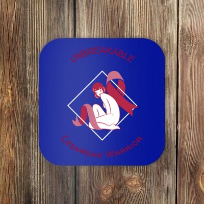 Unbreakable Cesarean Warrior Awareness Month Gift Coaster