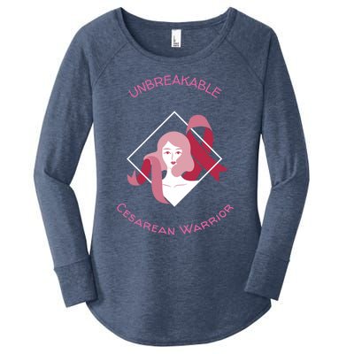 Unbreakable Cesarean Warrior Gift Women's Perfect Tri Tunic Long Sleeve Shirt