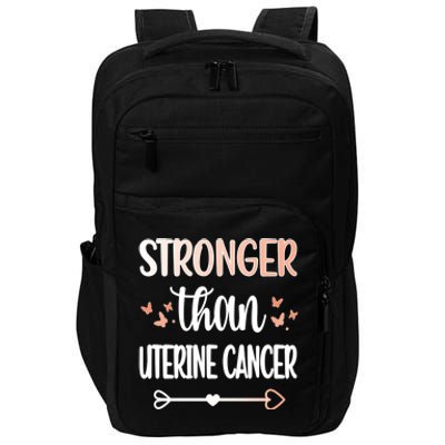 Uterine Cancer Warrior Peach Ribbon Endometrial Cancer Gift Impact Tech Backpack