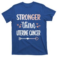 Uterine Cancer Warrior Peach Ribbon Endometrial Cancer Gift T-Shirt