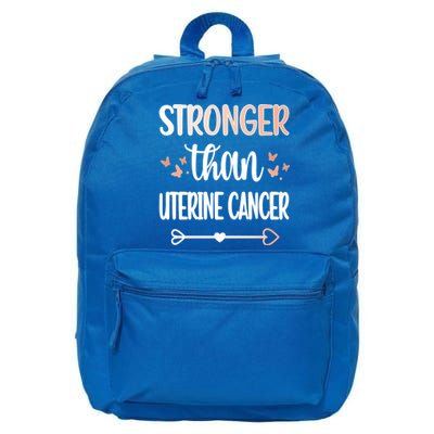 Uterine Cancer Warrior Peach Ribbon Endometrial Cancer Gift 16 in Basic Backpack