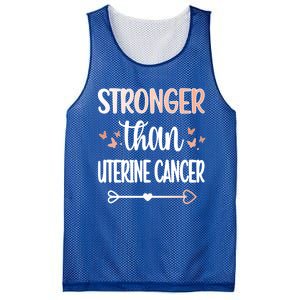 Uterine Cancer Warrior Peach Ribbon Endometrial Cancer Gift Mesh Reversible Basketball Jersey Tank