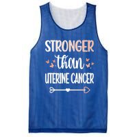 Uterine Cancer Warrior Peach Ribbon Endometrial Cancer Gift Mesh Reversible Basketball Jersey Tank