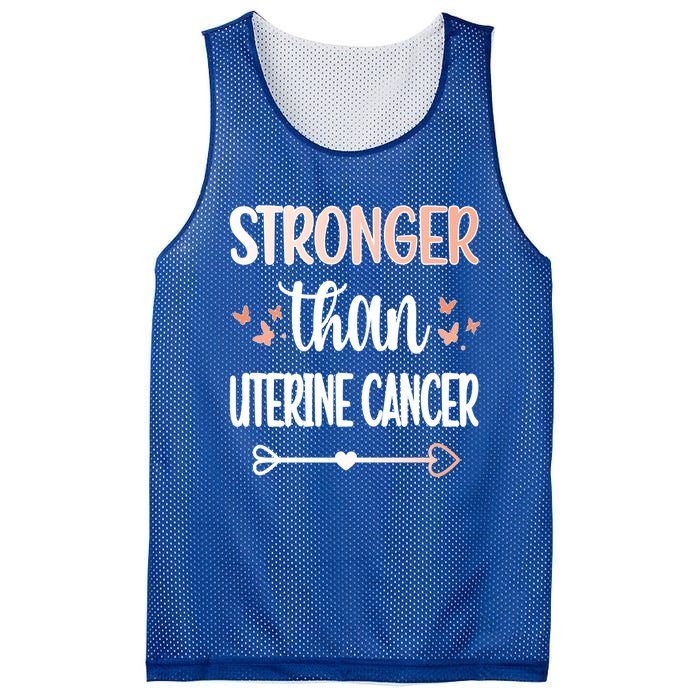 Uterine Cancer Warrior Peach Ribbon Endometrial Cancer Gift Mesh Reversible Basketball Jersey Tank