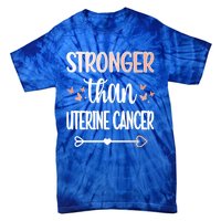 Uterine Cancer Warrior Peach Ribbon Endometrial Cancer Gift Tie-Dye T-Shirt