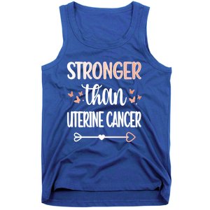 Uterine Cancer Warrior Peach Ribbon Endometrial Cancer Gift Tank Top