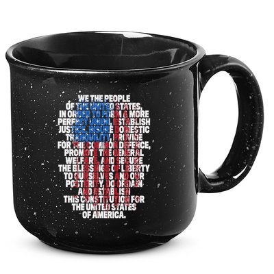 Us Constitution We The People With Vintage Flag 15oz Campfire Ceramic Mug