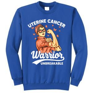 Uterine Cancer Warrior Unbreakable Uterine Cancer Awareness Cool Gift Sweatshirt