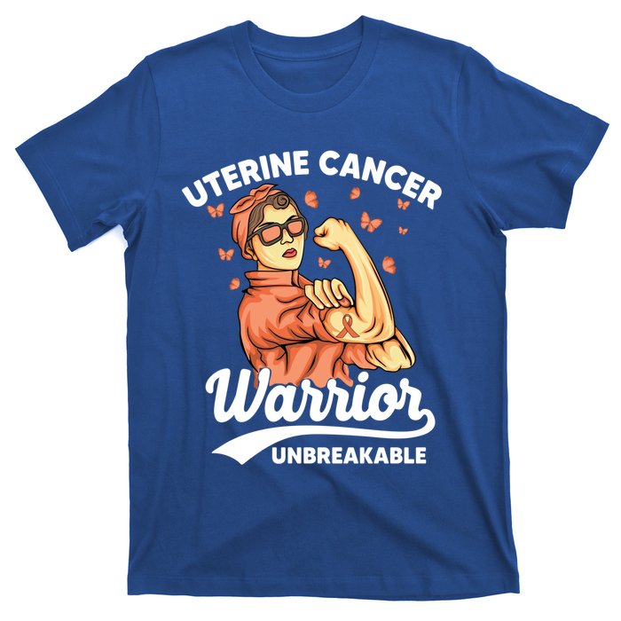 Uterine Cancer Warrior Unbreakable Uterine Cancer Awareness Cool Gift T-Shirt