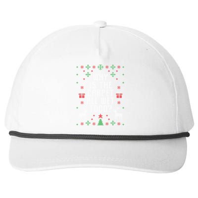 Ugly Christmas Why Is The Carpet Wet Todd? Meaningful Gift Snapback Five-Panel Rope Hat