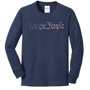 US Constitution We The People American Flag Liberty Gift Kids Long Sleeve Shirt