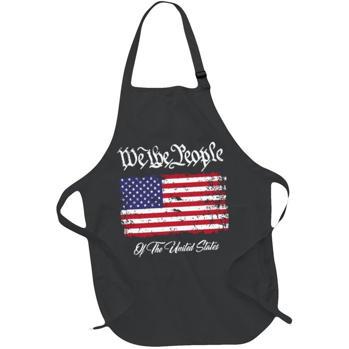 US Constitution We The People With Distressed Flag Apron