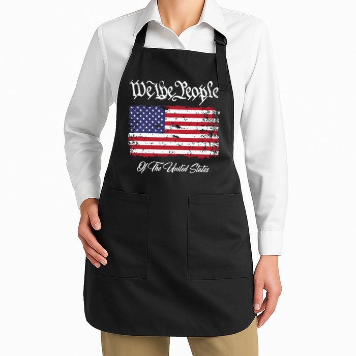 US Constitution We The People With Distressed Flag Apron